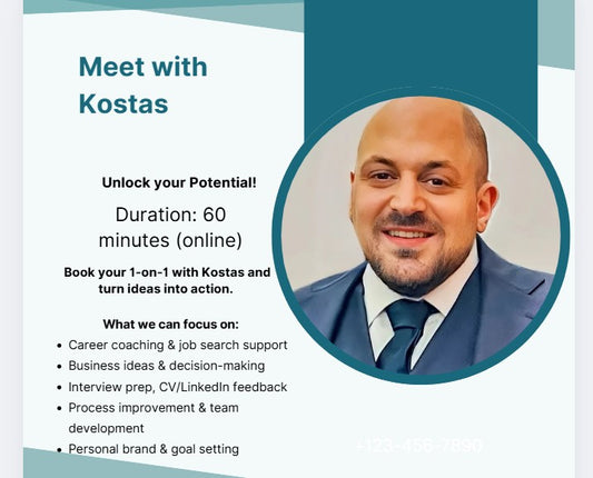 Meet with Kostas – 1-Hour Career & Business Strategy Session